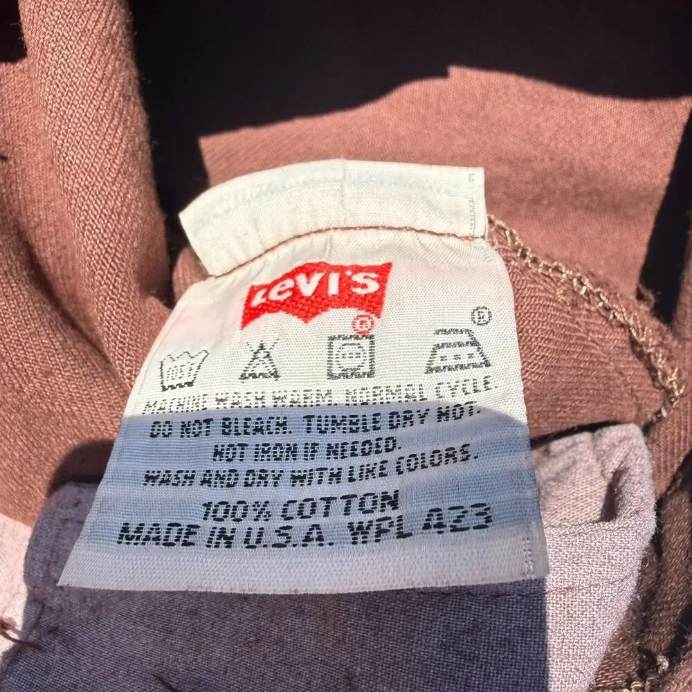 Vintage 1997 Levi's 501 Jeans 38x34 Brown Made in USA NWT Deadstock Factory 524